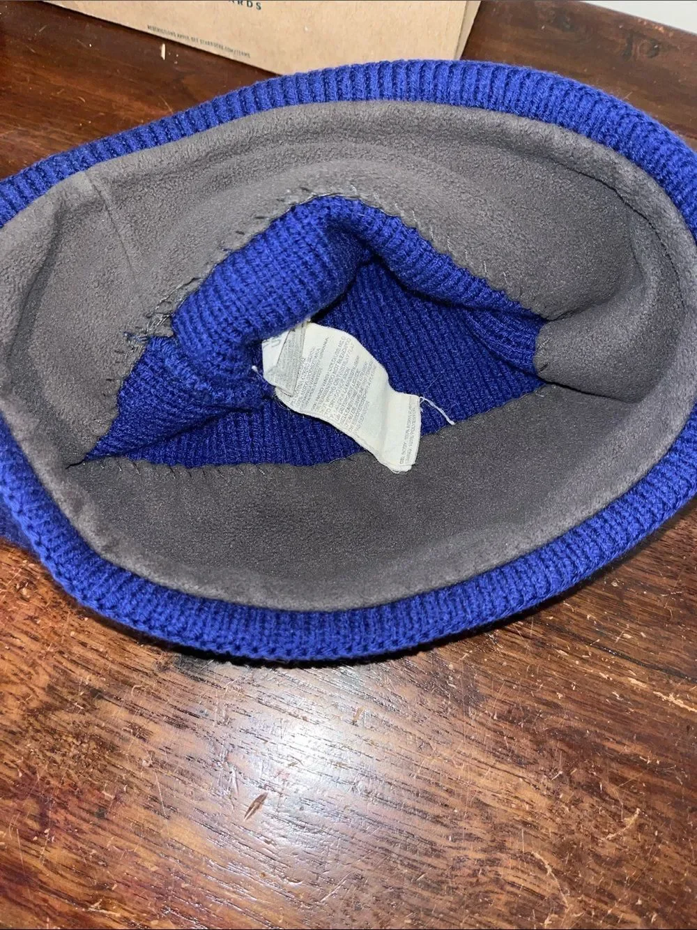 The North Face Blue Beanie Hat Cap Unisex Thermal Inner Band Ski Snowboard OSFA